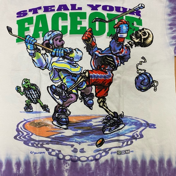 Grateful Dead Steal Your Face Off Men’s Tie Dye Shirt Available in M L XL XXL - Picture 3 of 4